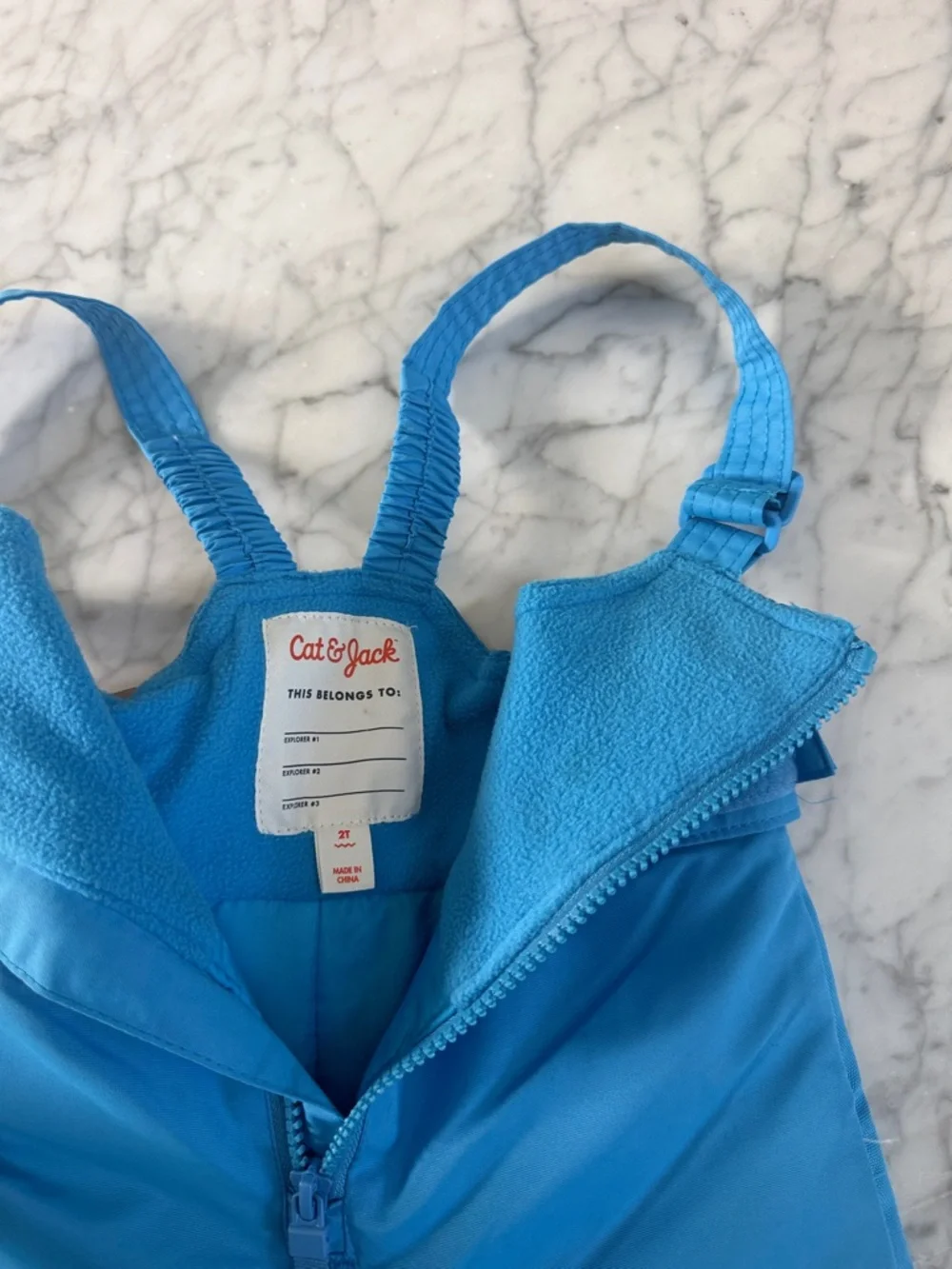 Cat & Jack Kids Snow Bibs Blue Size 2T Blue NWOT